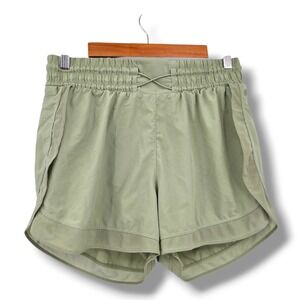 Danskin Women's Athletic Shorts Olive Green‎ Elastic Waist Running Gym